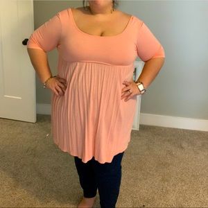 Peach tunic top
